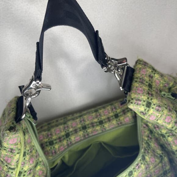 Petunia Pickle Bottom Diaper Bag Green Pink Touring Hobo Tote With Changing Pad! - Picture 10 of 10